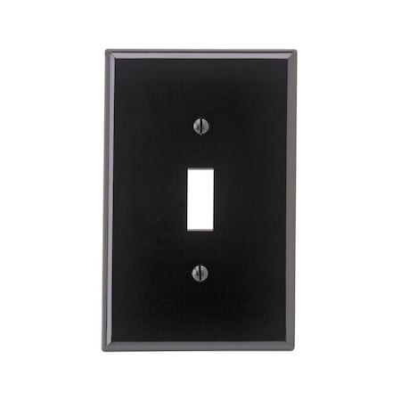 Leviton Leviton Midway Black 1 gang Nylon Toggle Wall Plate 1 pc 00PJ1-00E